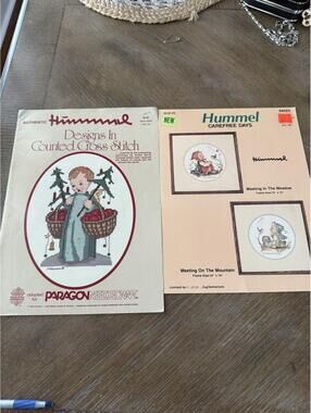 Two Hummel Counted Cross Stitch Instructional Booklets